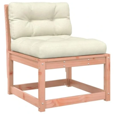 Imagen de vidaXL Sofá de Jardín con Cojines, Sillón Respaldo, Asiento Exterior, Mueble Modular para Patio Balcón, Madera Maciza Abeto Douglas
