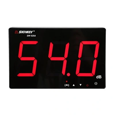 Imagen de Lazmin medidor de Nivel Sonido LCD 9.6 Pulgadas, Digital decibelios Medición Ruido Audio 30 130dB, monitoreo con Alarma
