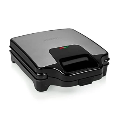 Imagen de Princess 127006 Sandwichera Supreme XXL con superficie de 28 x 26 cm para 4 sandwiches, placas extraíbles, recubrimiento antiadherente, 1600 W