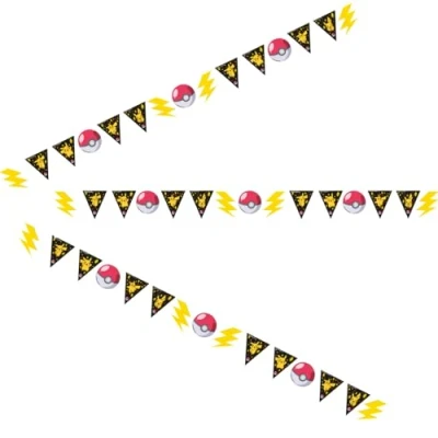 Imagen de Amscan 9917111 Banderín para fiesta de cumpleaños infantil Pokémon 3,3 m