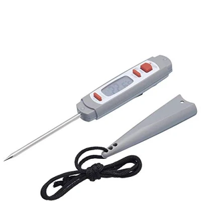 Imagen de Taylor Pro digital Kitchen Thermometer, Termómetro con sonda para temperatura de la carne, funda protectora antimicrobiana, pila incluida, gris, 18 cm, 1 unidades