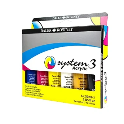Imagen de Daler Rowney System 3 Set Process Colores Acrílicos 6x59 ml