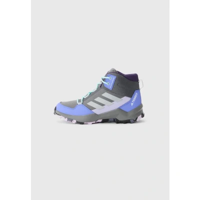Imagen de adidas Terrex AX4R Mid Hiking Shoes, Zapatos de Senderismo Unisex niños, Grey Four/Matte Silver/Semi Flash Aqua, 28 EU