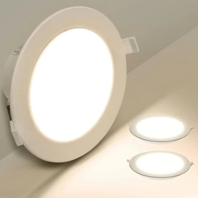 Imagen de Aigostar Downlight LED Techo Empotrable, 12W Equivalente a Halógena 113W, 1350LM, Blanco Neutro 4000K, Ojos de Buey para interior, Ф145 155 mm, Pack 2 Foco Empotrable