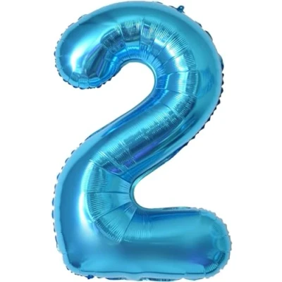 Imagen de Globos de Cumpleãnos 2 Azul,101 CM Globo Numeros Gigantes Grandes Decoracion,Globo Numero 2,Globos Niño Niña Adultos,Vuelan con Helio…