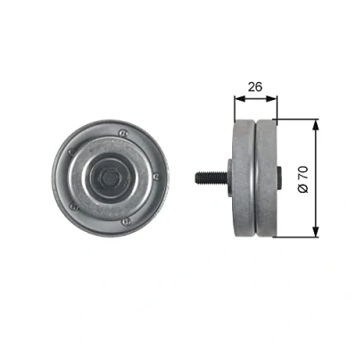 Imagen de GATES T36466 Rodillo Guia FleetRunner Micro V Stretch Fit VOLKSWAGEN: LT 28 35 II Bus, 46 2 Kasten