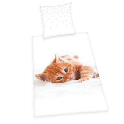 Imagen de Herding Young Collection Gatos Juego de Cama, algodón, weiß, 135 x 200 cm