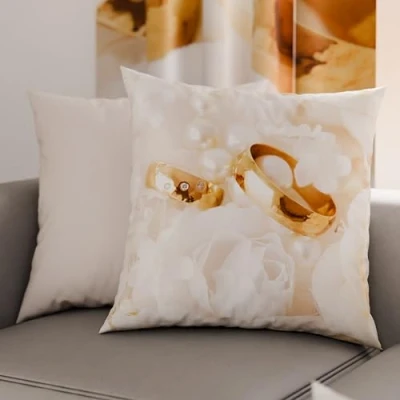 Imagen de PETTI Artigiani Italiani Par de fundas almohada 60 x cm microfibra, cojines para decoración dormitorio, sofá, salón, juego 2 cojín, funda boda, 100% Made