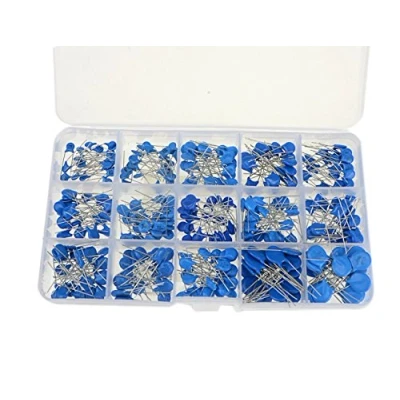 Imagen de DollaTek 300PCS 1KV 2KV 3KV 15 Valor (Cada uno de 20PCS) kit cerámica alto voltaje del surtidor condensador + caja plástica