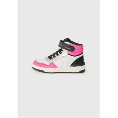 Imagen de Geox Washiba Zapatillas altas para niños, Talla: 27, White/fuchsia Zapatos