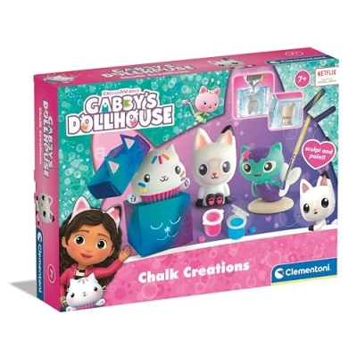 Imagen de Clementoni 18798 Gabby&#039;S Dollhouse Chalk Creations Game for Creating Plaster Sculptures, Creative Activities, Painting, Laboratory Girls, 6 Years, Made in Italy, Multicoloured