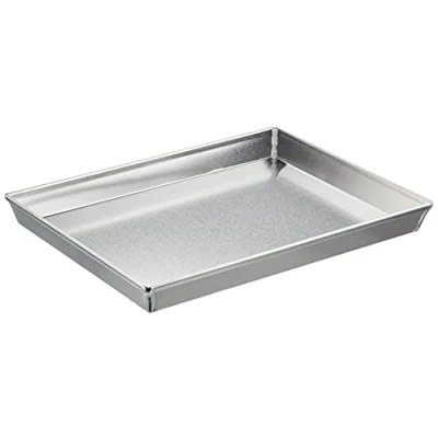 Imagen de Pentole Agnelli Pasticceria e Pizza Bandeja Rectangular de aleación Aluminio 3003 con Dobladillo, Gris, 30x23x3 cm