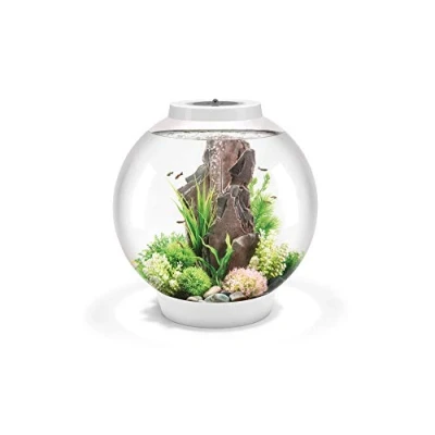 Imagen de biOrb CLASSIC 60 LED blanco acuario decorativo completo con sistema de filtrado, iluminación y grava cerámica resistente cristal acrílico