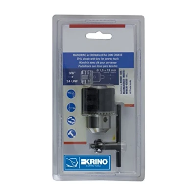 Imagen de Krino 2800130 Portabrocas con llave 3/8 x 24 UNF, acero, capacidad: 1,5 ÷ 13 mm