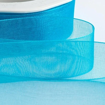 Imagen de Italian Options Rollo de cinta gasa organza, 15 mm x 20 m, color turquesa