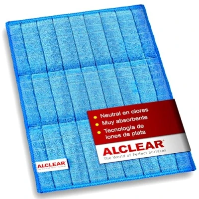 Imagen de ALCLEAR 950017 paño de cocina antibacteriano microfibra Antibak con plata, color: azul, 17 x 23 centímetros, sin pelusa, marca alemana