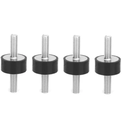 Imagen de Perno de tornillo 4 piezas M6 soportes goma macho antivibración Silentblock carretes barco coche(VV20*10 M6*18)