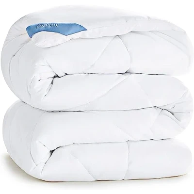 Imagen de CozyLux Edredón Cama 80 Entretiempo, Relleno Nórdico 140x200 cm de Fibra 300 gr/m², Edredon Nordico Infantil 80x190, Ligero, Suave, Transpirable para Otoño e Invierno
