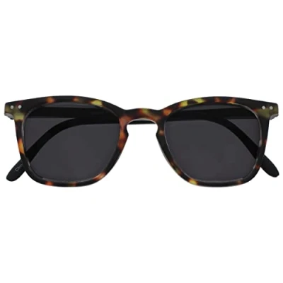 Imagen de OPULIZE Bex Gafas de Lectura para el Sol Montura Diseño Cuadrada Grande Marrón Carey Negro Mate Lentes Tintados Resistentes a Arañazos Bisagras Muelle Hombre Mujer Protección UV400 S64 2 +2.50