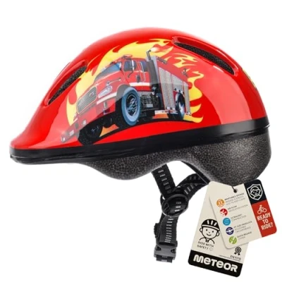 Imagen de Casco Bicicleta Bebe Helmet Bici Ciclismo para Niño Cascos Infantil Patinete Montaña BMX Carretera Skate Patines monopatines MV6 2 (XS(44 48cm), Fire Engine)