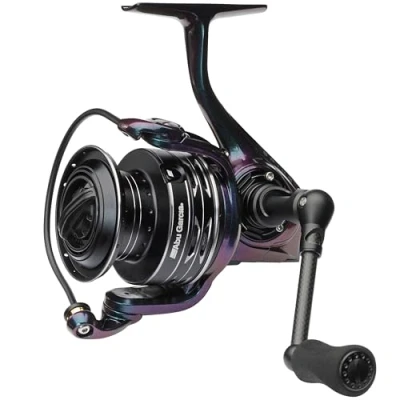 Imagen de Abu Garcia Spike Carrete Giratorio, de Pesca, carretes giratorios Ligeros y Fuertes, Pesca depredador, Perca, lucioperca, Unisex, Verde/Morado/Negro, 3000SH