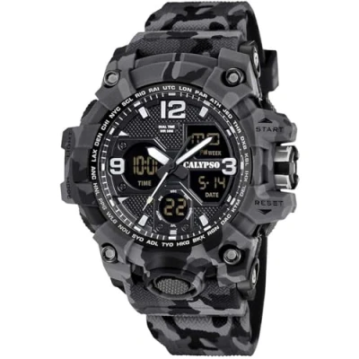 Imagen de Calypso K5855/4 Reloj Hombre Analógico Digital, Camuflaje Gris Negro