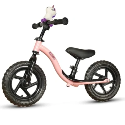 Imagen de KRIDDO Bicicletas sin Pedales para Niños de 2 Años, Edades 18 Meses a 4 Bicicleta Aprendizaje con Estabilidad y Reposapiés, Regalo 5 Rosa