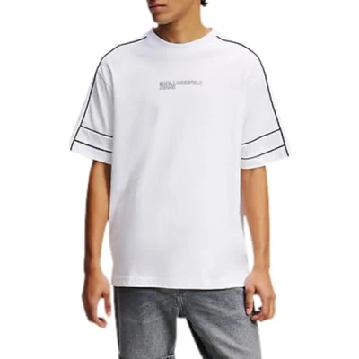 Imagen de Karl Lagerfeld Jeans Relaxed Piping TEE Camiseta estampada, Hombre, Talla: Large, White
