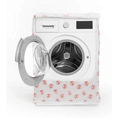 Imagen de Smart T Haus 7011001 Funda Protectora Lavadora Secadora Carga Frontal Impermeable de Peva Con Velcro, C+, 90 x 60 cms, Blanca