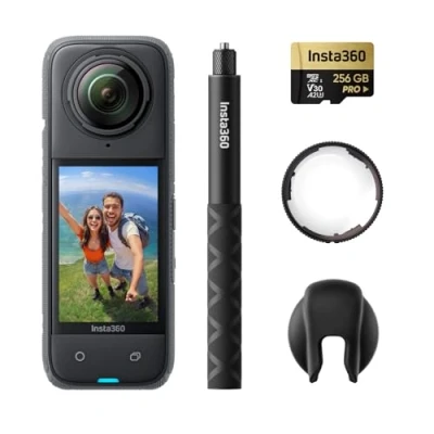 Imagen de Insta360 X4 Pack Protectores de Lentes Premium Cámara acción Impermeable 8K 360, Vídeo 4K Gran Angular, Efecto Selfie Stick Invisible, Lente Extraíbles, 135 Min Batería