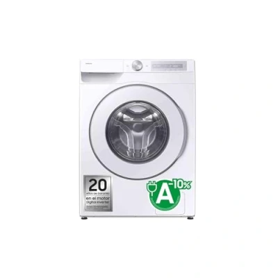 Imagen de Lavadora carga frontal Samsung WW90DG6U85HHU3, 9 kg, 1400 rpm, Autodosificador, AI EcoBubble™, Wash, Blanco