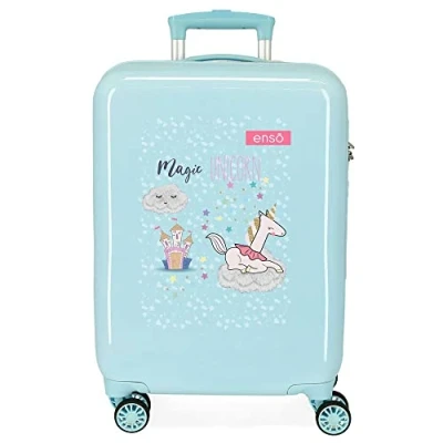 Imagen de Enso Magic Unicorn Maleta de cabina Azul 38x55x20 cms Rígida ABS Cierre combinación lateral 34L 2 kgs 4 Ruedas dobles Equipaje Mano