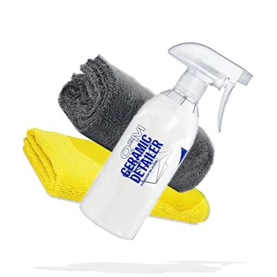 Imagen de detailmate Gyeon Q²M CeramicDetailer Kit de sellado y cuidado para coche (400 ml, paño microfibra 320 g/m², 40 x cm, color amarillo, 550 cm), gris