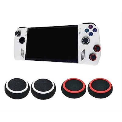 Imagen de GIOPUEY Joystick Thumb Stick Grips Cap Compatible con ASUS ROG Ally/Ally X, 4 Pack Silicone Grip Caps Protective Case Funda Protectora, Soft Anti Slip Red+Black