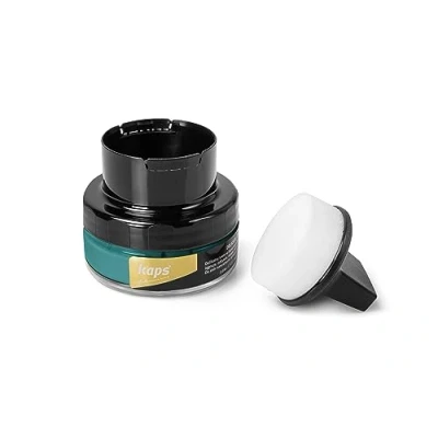 Imagen de Kaps Crema para Zapatos con Aplicador de Esponja, Cuidado Intensivo y Nutritivo del Cuero, Delicate, 70 Colores (165 turquesa)