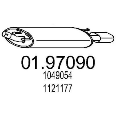 Imagen de MTS 01.97090 Silenciador trasero 810 FORD: Puma