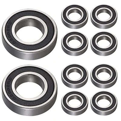 Imagen de [10 piezas] 6200 2RS rodamiento rígido de bolas, simple bolas sellado goma para patines, electrodomésticos, maquinaria, industria (10 x 30 9 mm).