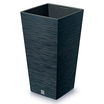 Imagen de Macetero color antracita, con depósito, colección FURU, de 34,5 x 66 cm, capacidad 24 L.