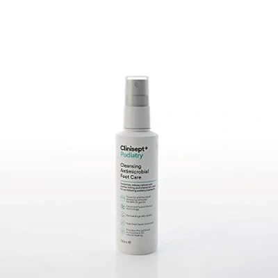 Imagen de Clinisept + Spray antimicrobiano para el cuidado de los pies podología Limpiador higiénico la piel, cuerpo y las superficies duras Fórmula suave sin alcohol 100 ml
