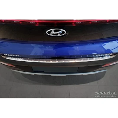 Imagen de Avisa Protector del Parachoques Trasero Inoxidable Compatible con Hyundai Bayon 2021 &#039;Ribs&#039;