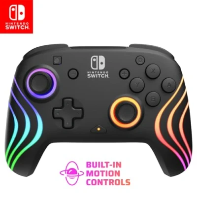 Imagen de PDP Nintendo Switch Afterglow Wave Wireless Black