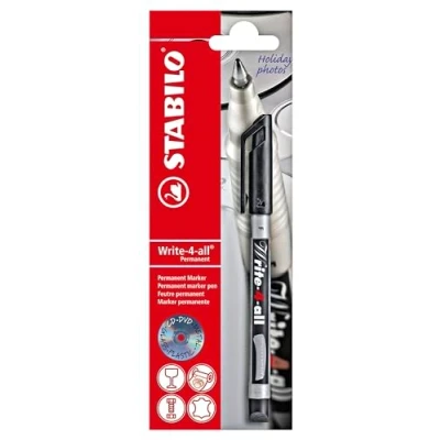 Imagen de STABILO Write 4 all Rotulador permanente (fino, 1 unidad), color negro