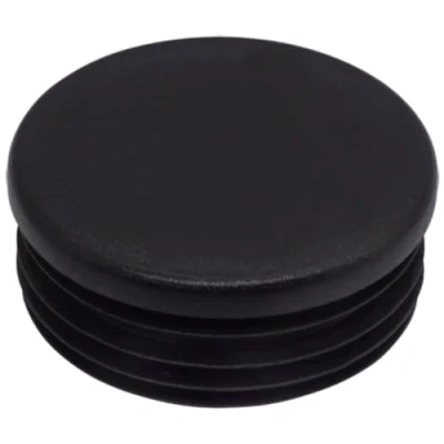 Imagen de SKIR&#039;CO (20 unidades) Insertos de tubo redondos 60 mm, tapones para postes valla, tapas plástico negro, tubo, negro RAL 9005