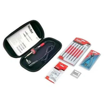 Imagen de Weller Consumer WLPROESKEU1 Juego de Soldador Electrónico con Anillo LED Halo, 12 Piezas