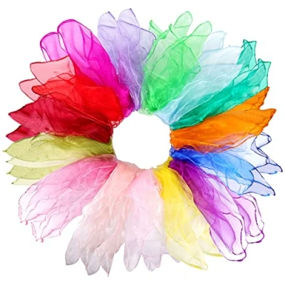 Imagen de 30 Pcs Pañuelos Malabares De Colores Baile Panuelos Multicolor Bailar Pequeño Pañuelo
