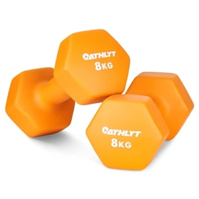 Imagen de Athlyt Par de Mancuernas Neopreno, olor naranja 2 x 8 kg