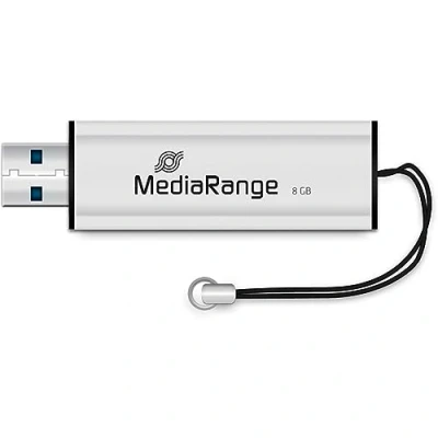 Imagen de MediaRange MR914 Unidad flash memoria USB 8GB 3.0, Plata/Negro