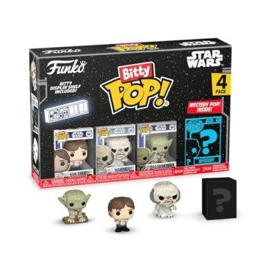 Imagen de Funko Bitty Pop! SW Han 4pkY una Minifigura Misteriosa Sorpresa 0.9 Inch (2.2 Cm) Star Wars Coleccionable Repisa Apilable Incluida Idea de Regalo Relleno para Bolsa Regalos
