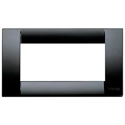 Imagen de Vimar serie idea Placa classica 4 módulo plastico negro