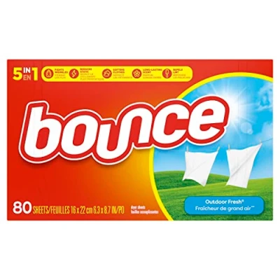 Imagen de Bounce Hojas de secado suavizante tela, aroma fresco al aire libre, 80 unidades El embalaje puede variar
